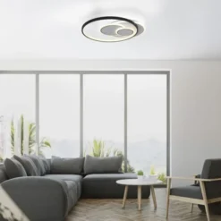 LED Deckenleuchte rund schwarz weiß schaltbar warmweiß Licht