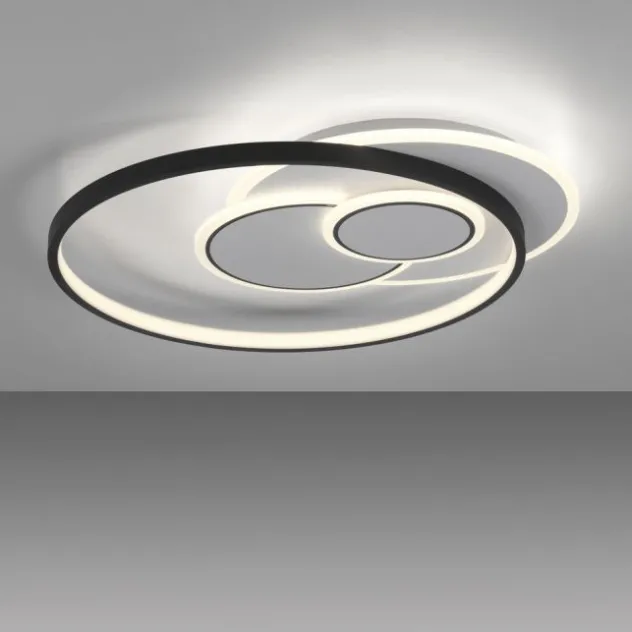 LED Deckenleuchte rund schwarz weiß schaltbar warmweiß Licht