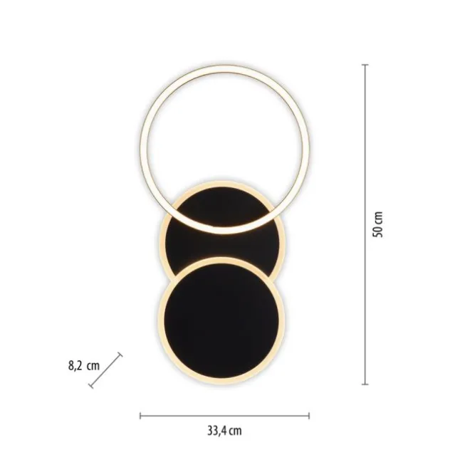 LED Deckenleuchte rund schwarz schwenkbar warmweiß modern
