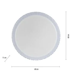 LED-Deckenleuchte, rund, Sternenhimmeloptik, CCT, Ø 60cm, Kristallrand