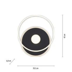 LED Deckenleuchte rund Switchmo schwarz 3 Stufen Dimmung modern