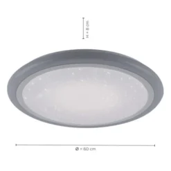 LED Deckenleuchte, rund, weiß, Sternenhimmeloptik, Ø 60cm, dimmbar