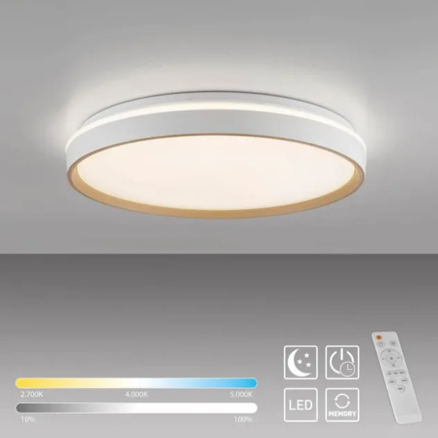 LED Deckenleuchte sandfarben, warmweiß - kaltweiß dimmbar