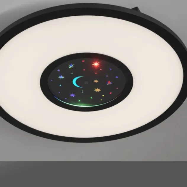 LED Deckenleuchte schwarz CCT RGB Fernbedienung dimmbar Memoryfunktion