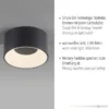 LED Deckenleuchte schwarz D=16cm dimmbar SymplyDim Spot
