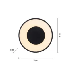 LED Deckenleuchte schwarz D=16cm dimmbar SymplyDim Spot