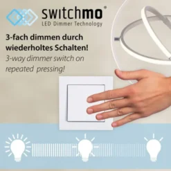 LED-Deckenleuchte, schwarz, dimmbar, IP20, Innenleuchte