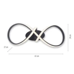LED-Deckenleuchte, schwarz, dimmbar, IP20, Innenleuchte