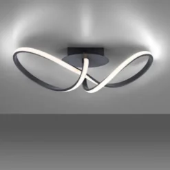 LED-Deckenleuchte, schwarz, dimmbar, IP20, Innenleuchte