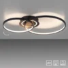 LED Deckenleuchte schwarz drehbar rund Lichtring getrennt schaltbar