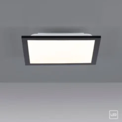 LED-Deckenleuchte, schwarz, eckig, flach, Innenleuchte
