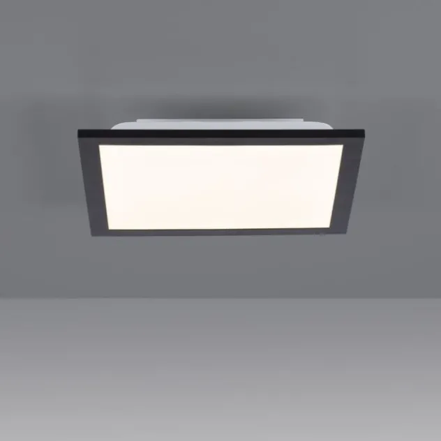 LED-Deckenleuchte, schwarz, eckig, flach, Innenleuchte