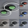 LED Deckenleuchte schwarz Effekte RGB Rainbow CCT dimmbar Fernbedienung