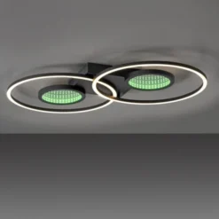 LED Deckenleuchte schwarz Effekte RGB Rainbow CCT dimmbar Fernbedienung