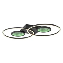 LED Deckenleuchte schwarz Effekte RGB Rainbow CCT dimmbar Fernbedienung