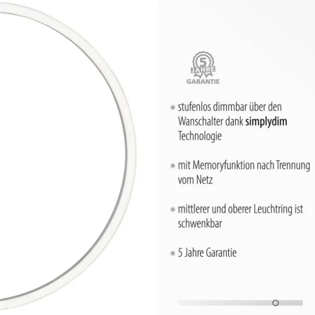 LED Deckenleuchte, schwarz, modern, zwei Leuchtringe, dimmbar, schwenkbar
