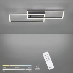 LED Deckenleuchte, schwarz, modern, Farbsteuerung, dimmbar, Fernbedienung
