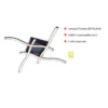 LED-Deckenleuchte, schwarz, quadratisch, 4 Leuchtarme, Wellenform, modern