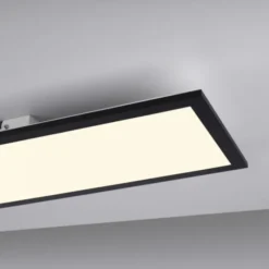 LED Deckenleuchte schwarz rechteckig 80x25cm flach warmweiß energiesparend