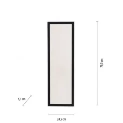 LED Deckenleuchte schwarz rechteckig 80x25cm flach warmweiß energiesparend