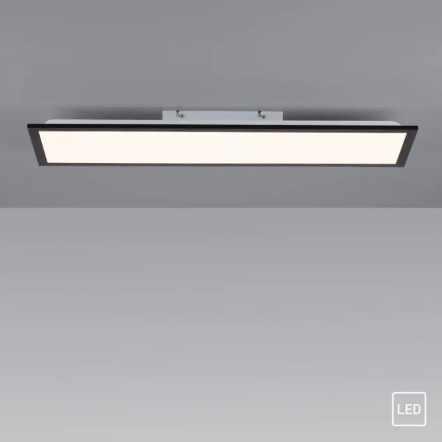 LED Deckenleuchte schwarz rechteckig 80x25cm flach warmweiß energiesparend