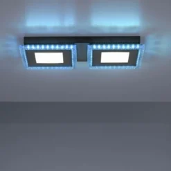 LED Deckenleuchte schwarz RGB Memoryfunktion CCT dimmbar steuerbar