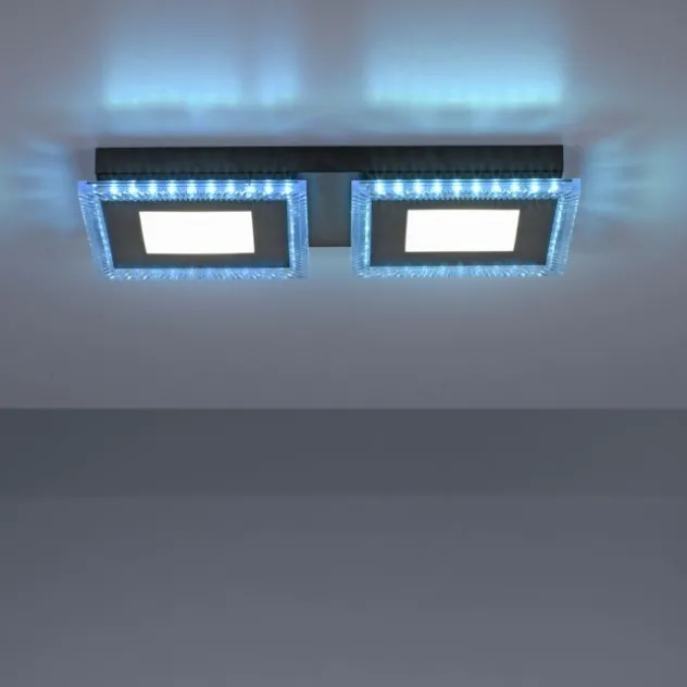 LED Deckenleuchte schwarz RGB Memoryfunktion CCT dimmbar steuerbar