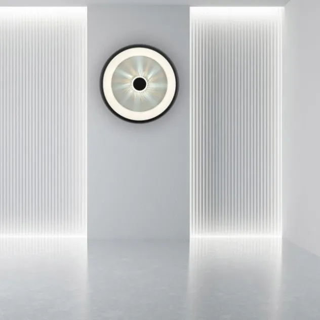 LED Deckenleuchte schwarz rund Kristalleffekte dimmbar CCT