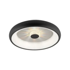 LED Deckenleuchte schwarz rund Kristalleffekte dimmbar CCT