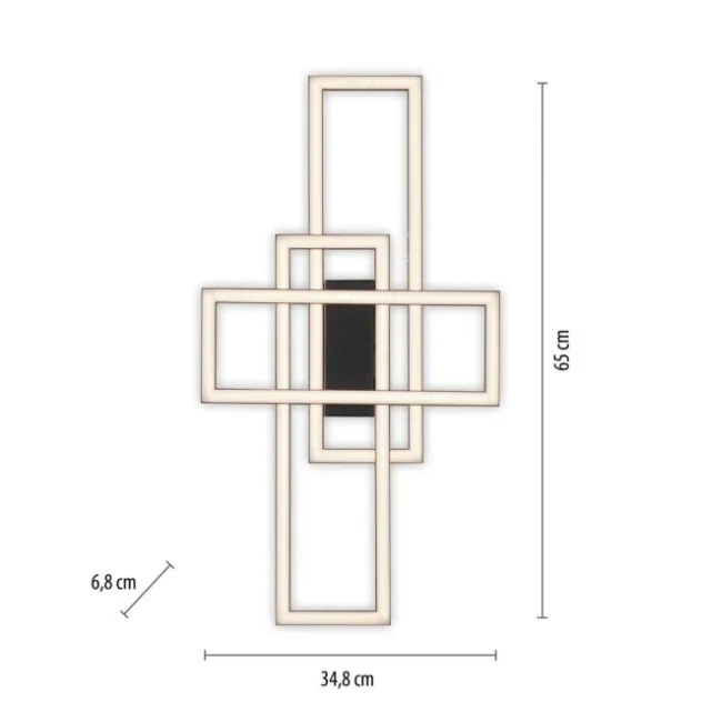 LED Deckenleuchte schwarz Switchmo 3-Stufen Dimmung Memoryfunktion