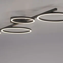 LED Deckenleuchte schwarz Switchmo Technik dimmbar Leuchtringe