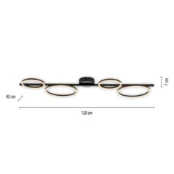 LED Deckenleuchte schwarz Switchmo Technik dimmbar Leuchtringe