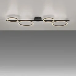 LED Deckenleuchte schwarz Switchmo Technik dimmbar Leuchtringe