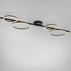 LED Deckenleuchte schwarz Switchmo Technik dimmbar Leuchtringe