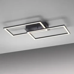 LED Deckenleuchte schwarz Switchmo Technik längliche Rahmen schwarz flach