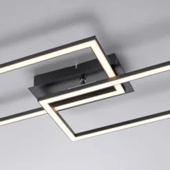 LED Deckenleuchte schwarz Switchmo Technik längliche Rahmen schwarz flach