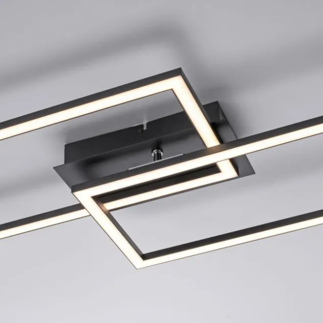 LED Deckenleuchte schwarz Switchmo Technik längliche Rahmen schwarz flach