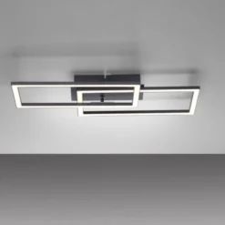 LED Deckenleuchte schwarz Switchmo Technik längliche Rahmen schwarz flach