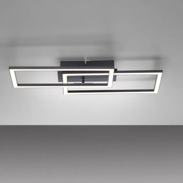 LED Deckenleuchte schwarz Switchmo Technik längliche Rahmen schwarz flach