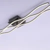 LED-Deckenleuchte, schwarz, Wellendesign, 139,5cm lang, modern