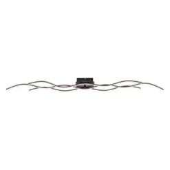 LED-Deckenleuchte, schwarz, Wellendesign, 139,5cm lang, modern