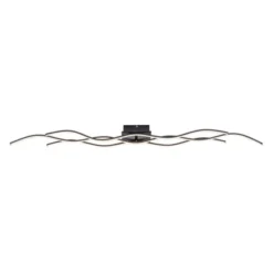 LED-Deckenleuchte, schwarz, Wellendesign, 139,5cm lang, modern