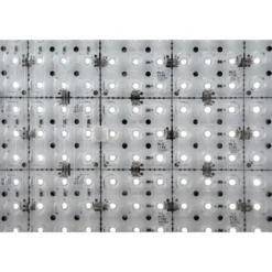 LED Deckenleuchte, silber, Acryl-Glas, rechteckig, Inustrie Stil