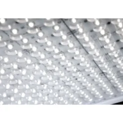 LED Deckenleuchte, silber, Acryl-Glas, rechteckig, Inustrie Stil