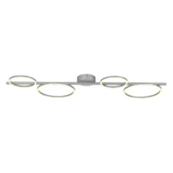 LED Deckenleuchte silber dimmbar in 3 Stufen Ringform Memoryfunktion