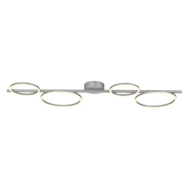 LED Deckenleuchte silber dimmbar in 3 Stufen Ringform Memoryfunktion
