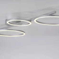 LED Deckenleuchte silber dimmbar in 3 Stufen Ringform Memoryfunktion