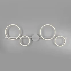 LED Deckenleuchte silber dimmbar in 3 Stufen Ringform Memoryfunktion