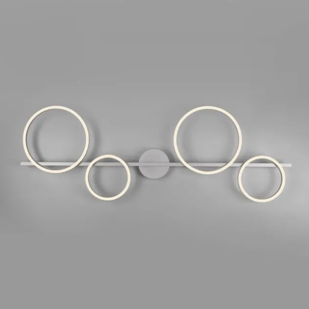 LED Deckenleuchte silber dimmbar in 3 Stufen Ringform Memoryfunktion