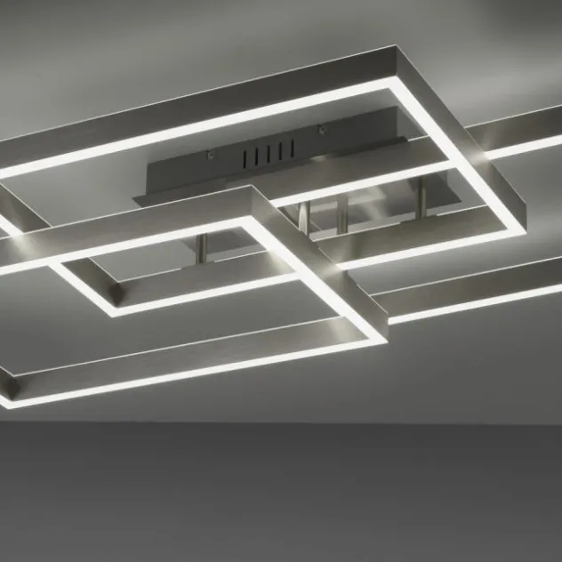 LED Deckenleuchte silberfarbig 82x50cm dimmbar CCT Memoryfunktion
